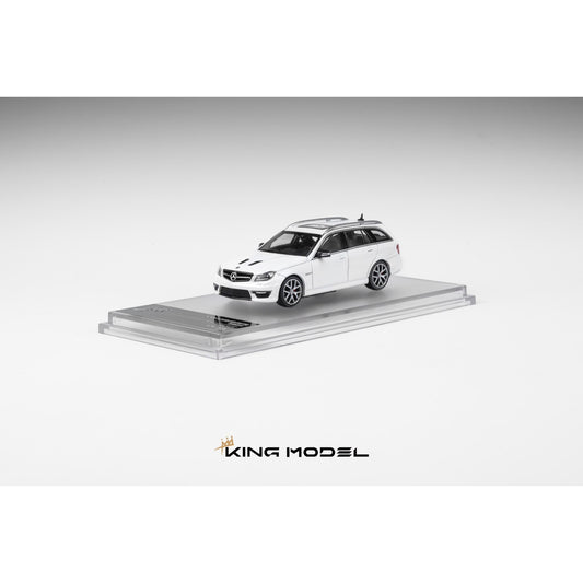 King Model - Pre-Order - C63 Wagon, white - KM64-C63W-WHI