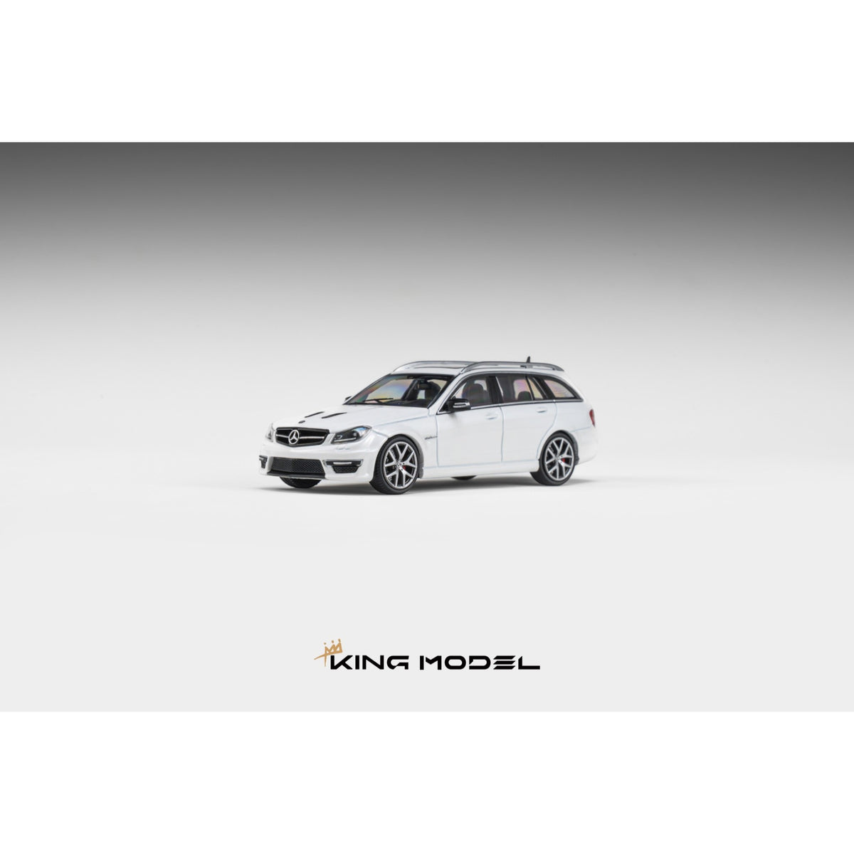 King Model - Pre-Order - C63 Wagon, white - KM64-C63W-WHI