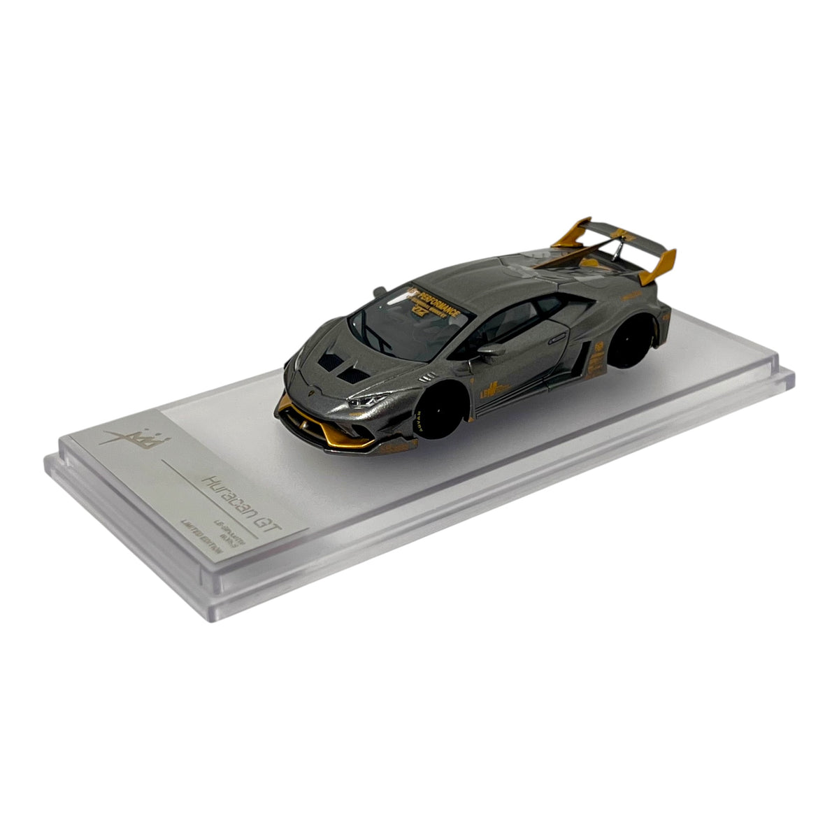 King Model - Huracan LP610-4, LB WildBody Modified, grey-gold - KM64-LBH-GRY