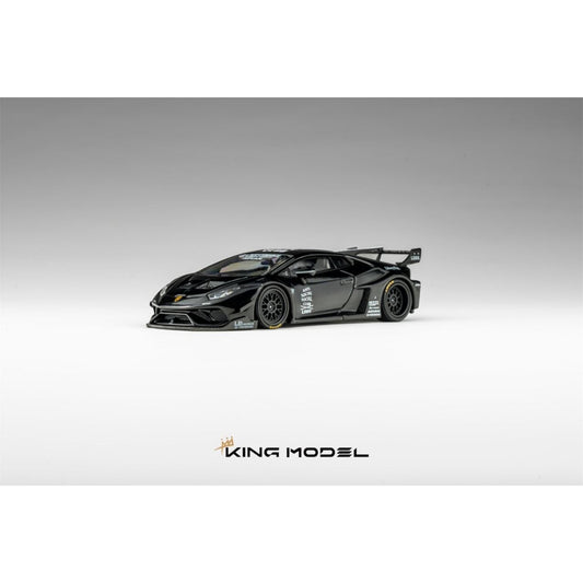 King Model - Pre-Order - Huracan LP610-4, LB WildBody Modified, black - KM64-LBH-BLK
