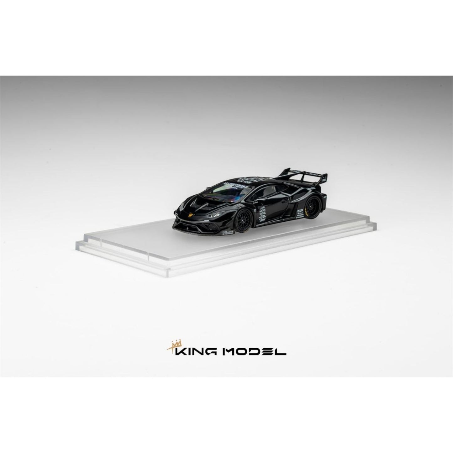 King Model - Pre-Order - Huracan LP610-4, LB WildBody Modified, black - KM64-LBH-BLK