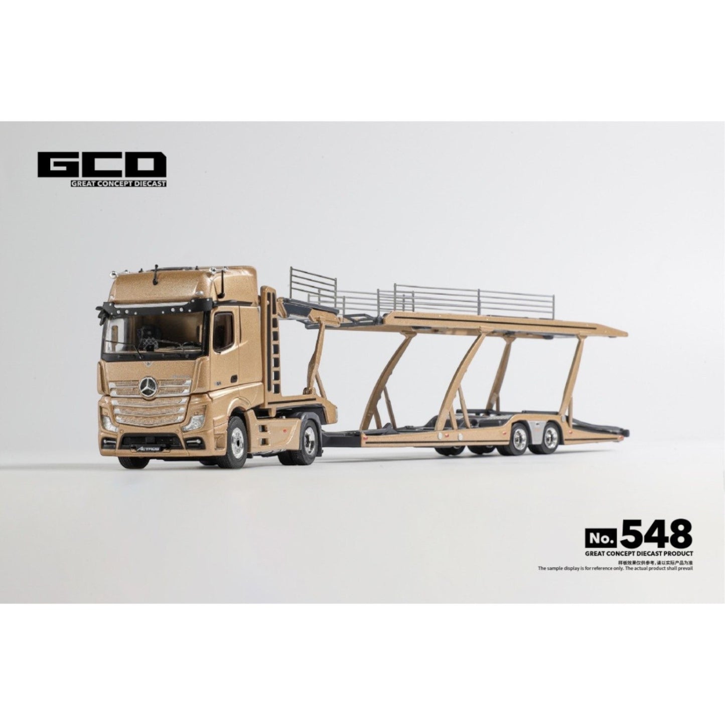 GCD - Pre-Order - Mercedes-Benz Actros Car Carrier, Gold - KS-069-548