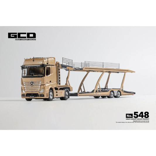 GCD - Pre-Order - Mercedes-Benz Actros Car Carrier, Gold - KS-069-548