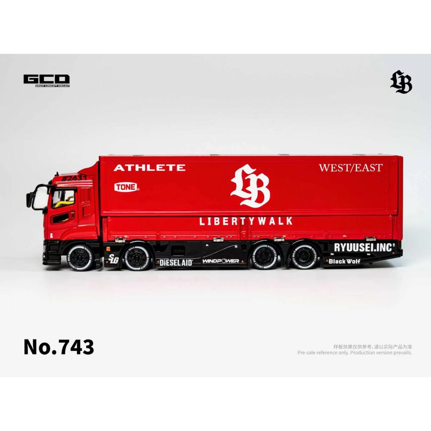 GCD - Pre-Order - LBWK TRUCKS Mitsubishi Fuso Super Great.Super Silhouettte Red/Black (RHD) - KS-073-743