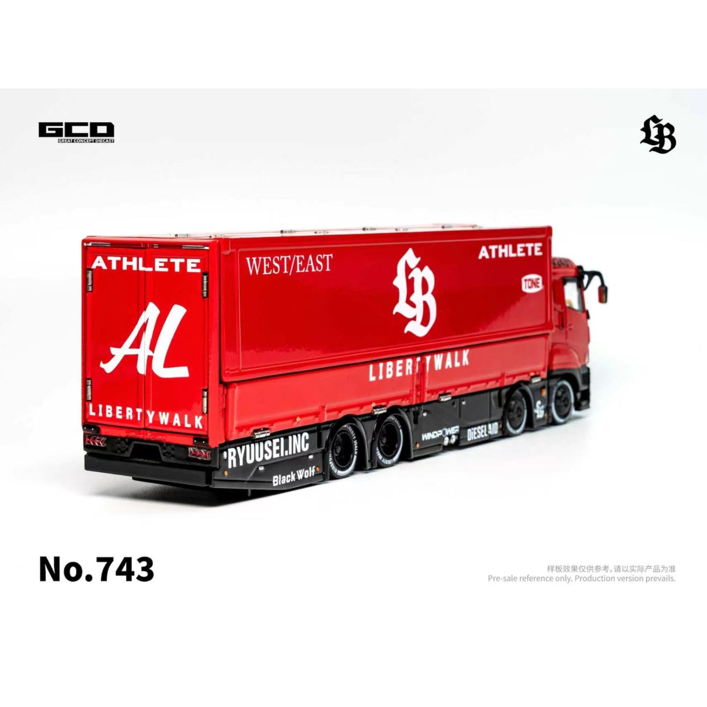 GCD - Pre-Order - LBWK TRUCKS Mitsubishi Fuso Super Great.Super Silhouettte Red/Black (RHD) - KS-073-743