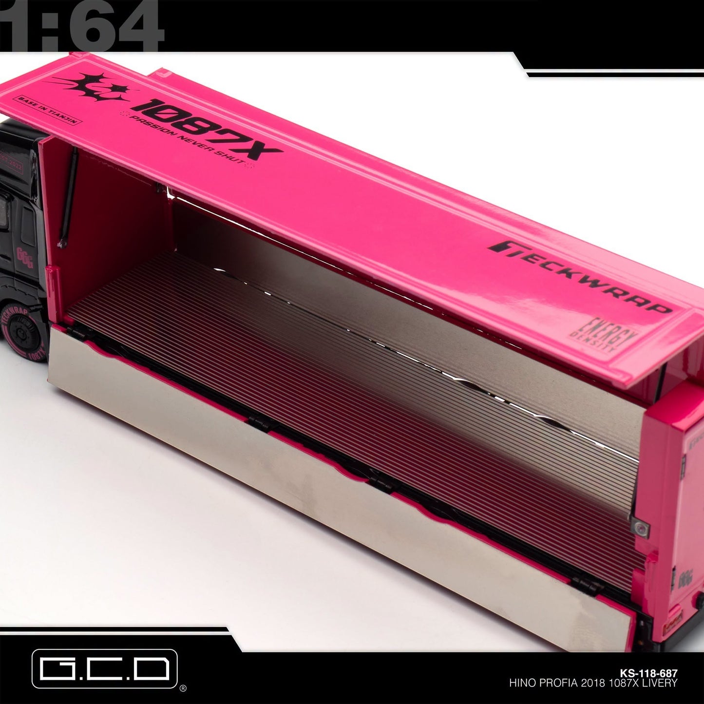 GCD x Teckwrap x 1087x - Pre-Order - HINO 700 Hauler Pink Suzhou GT Show Exclusive - KS-118-687