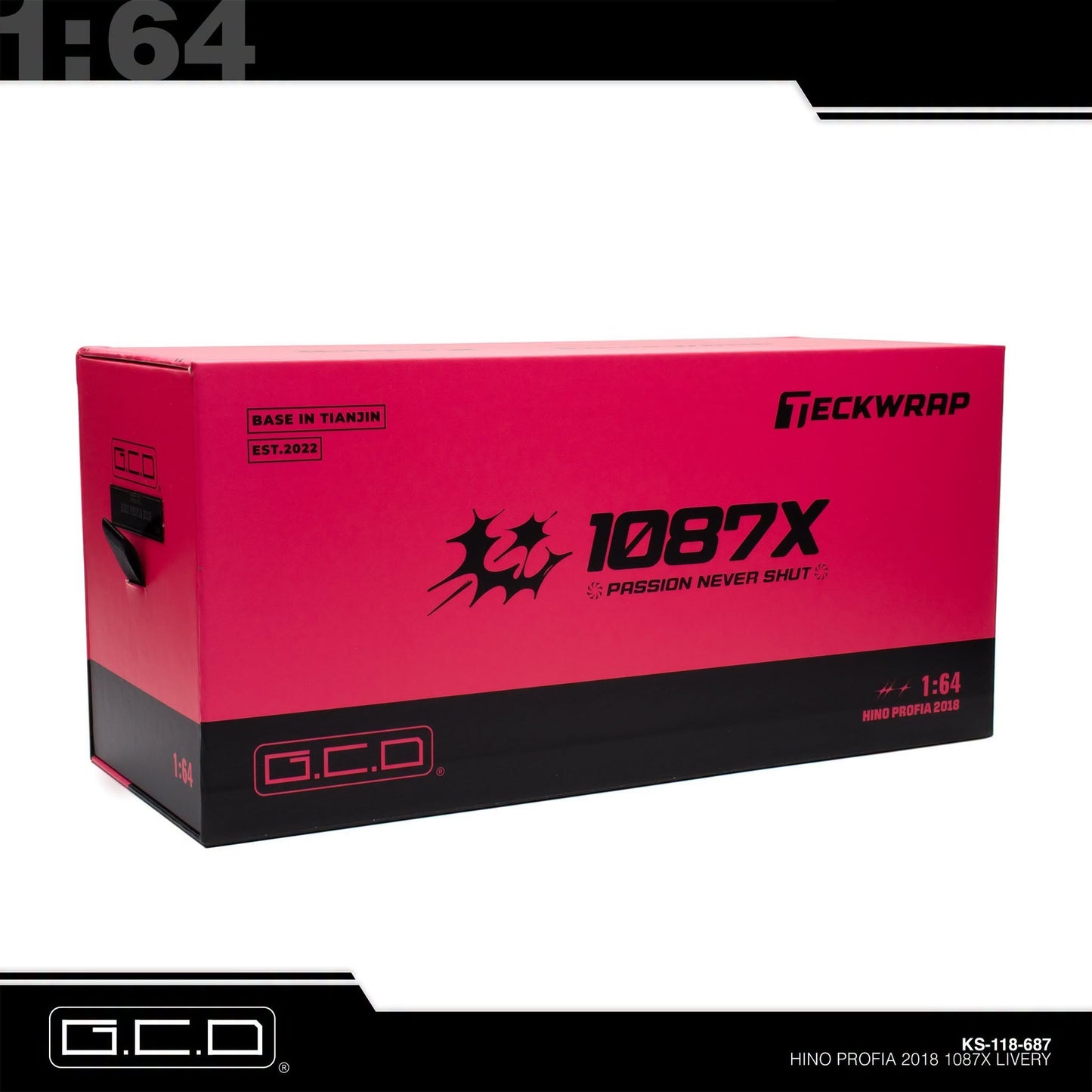 GCD x Teckwrap x 1087x - Pre-Order - HINO 700 Hauler Pink Suzhou GT Show Exclusive - KS-118-687