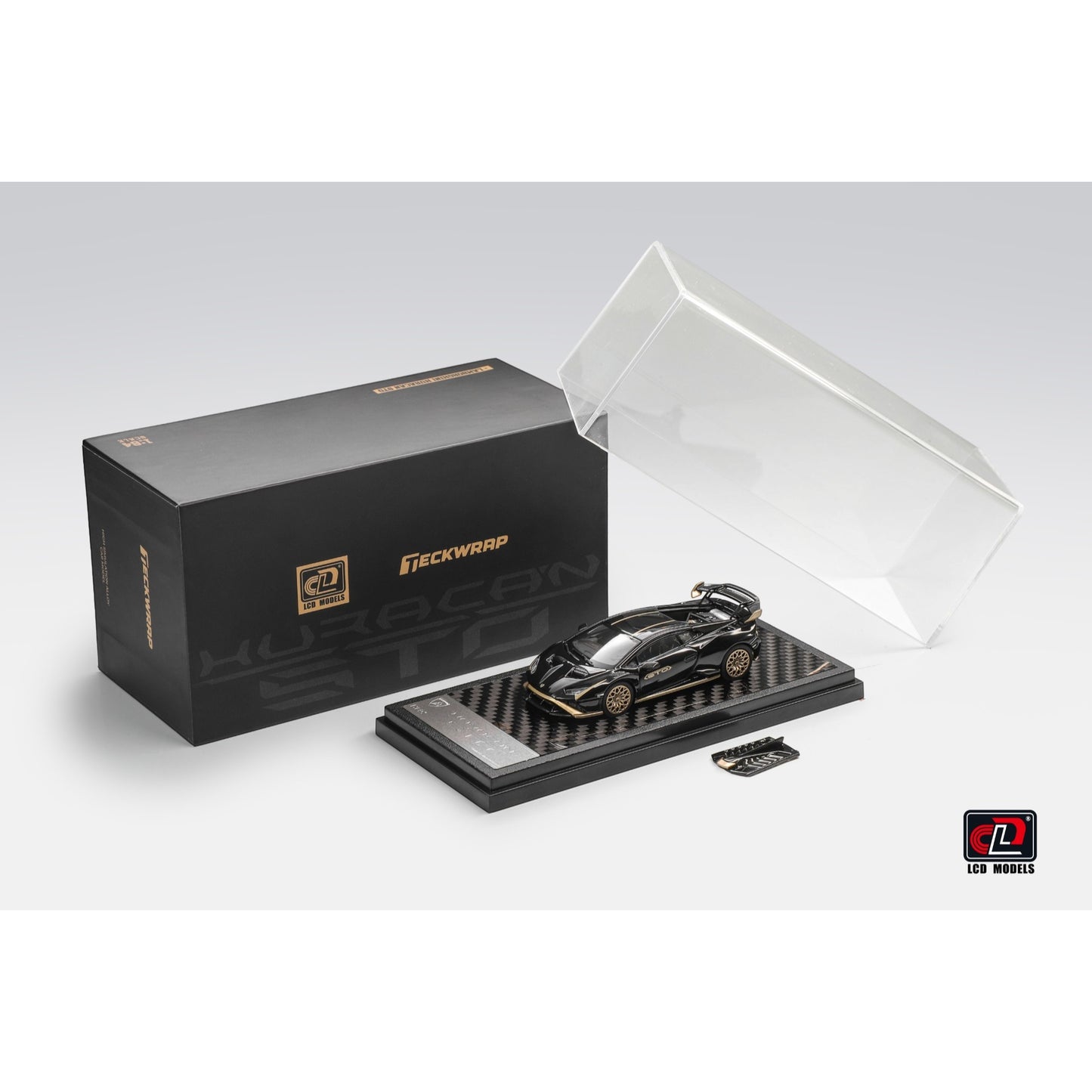 LCD Model - Lamborghini Huracan STO, Black & Gold - HEC2026 Event Special - LCD64043-BG