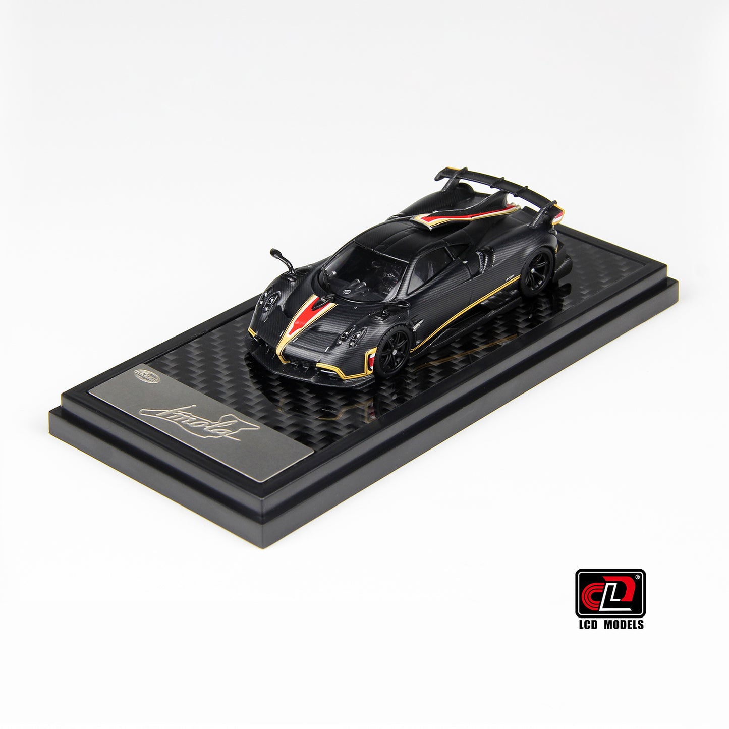 LCD Model - Pagani Imola Coupe, Matte Black Carbon - LCD64041-MBC