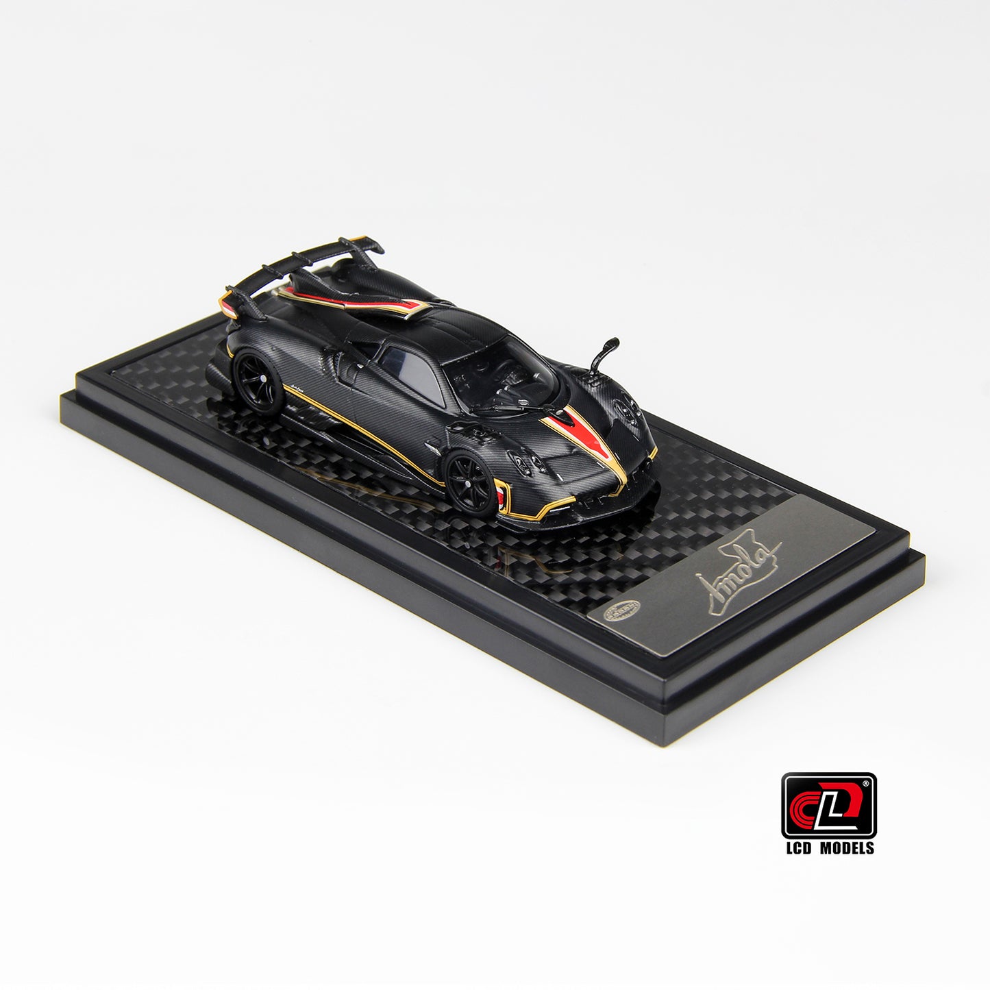 LCD Model - Pagani Imola Coupe, Matte Black Carbon - LCD64041-MBC