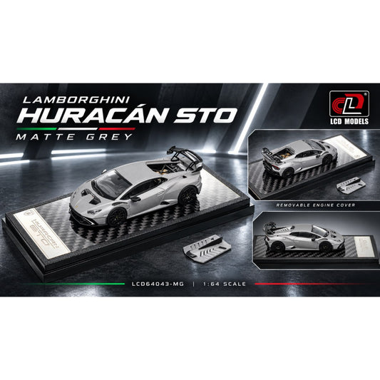 LCD Model - Pre-Order - Lamborghini Huracan STO, Matte Grey  (APAxpo26) - LCD64043-MG