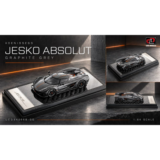 LCD Model - Pre-Order - Koenigsegg Jesko Absolut, Graphite Grey (HCFC26) - LCD64056B-GG