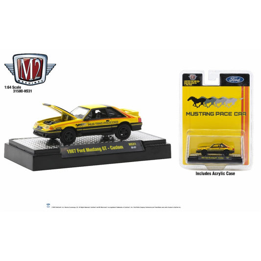 M2 Machines - 1987 Ford Mustang GT Custom, yellow - 31500-HS31