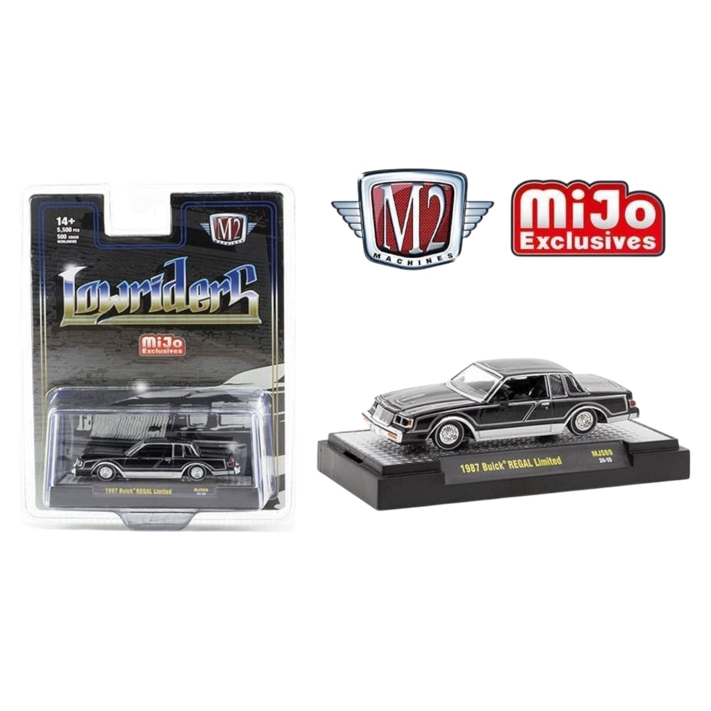 M2 Machines - 1987 Buick Regal Limited, black - Lowriders - 31500MJS69