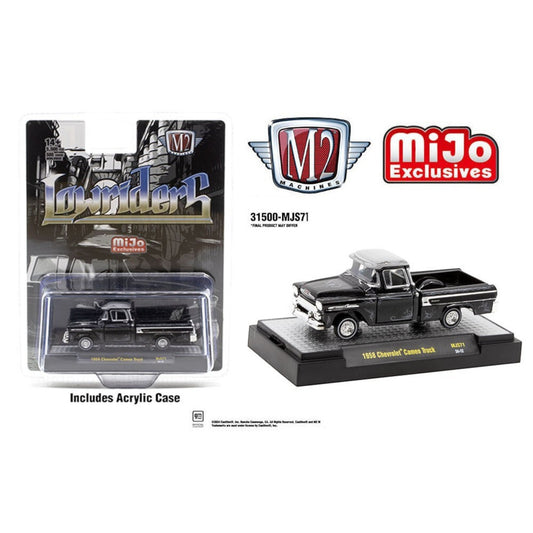 M2 Machines - 1958 Chevrolet Cameo Truck, black/blue - Lowriders - 31500-MJS71