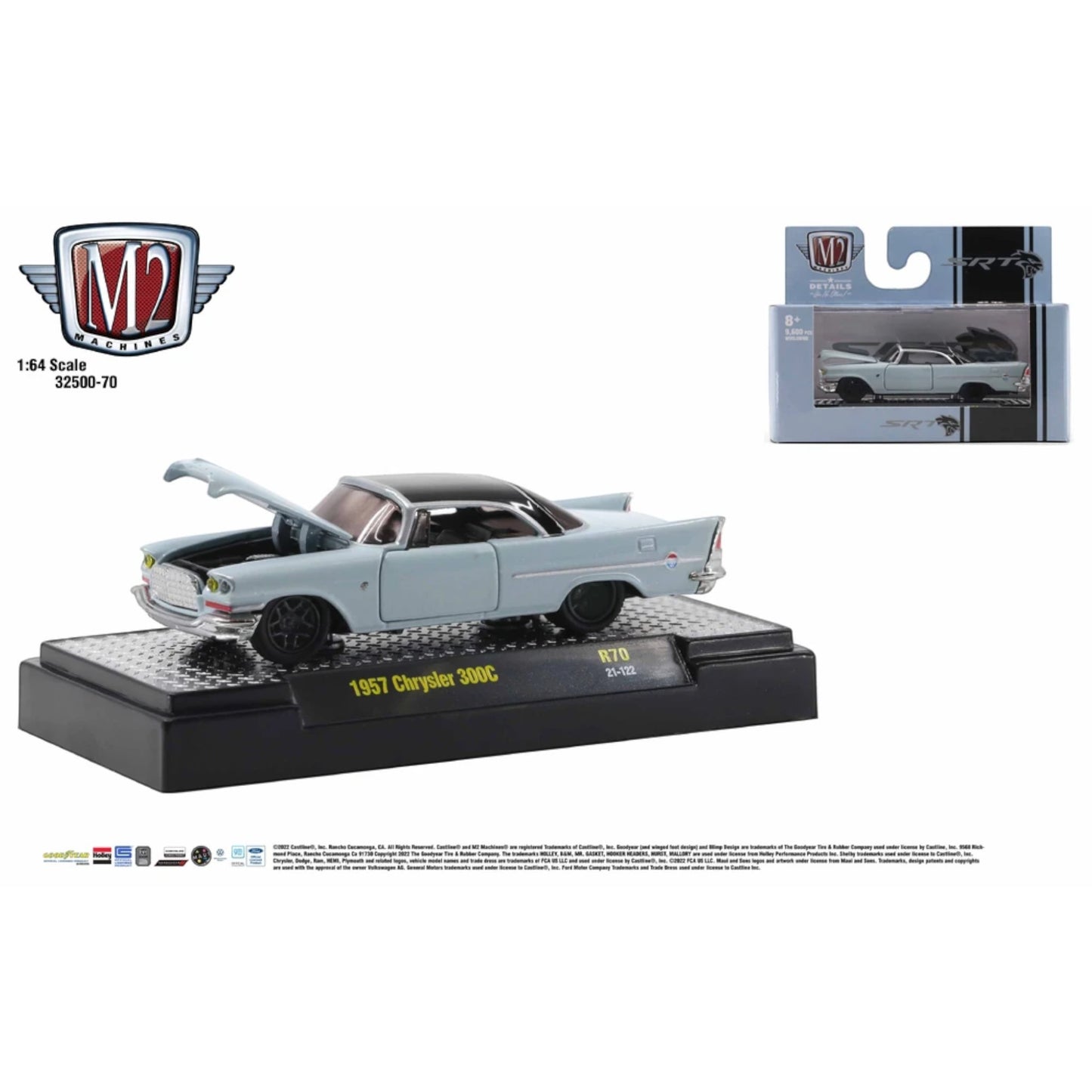 M2 Machines - 1957 Chrysler 300C, grey - Auto-Thentics 70