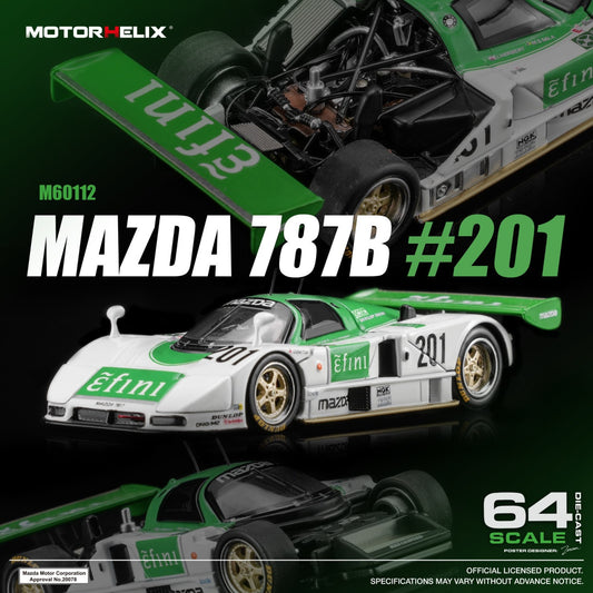 Motorhelix - Pre-Order - Mazda 787B Green/White #201 - M60112