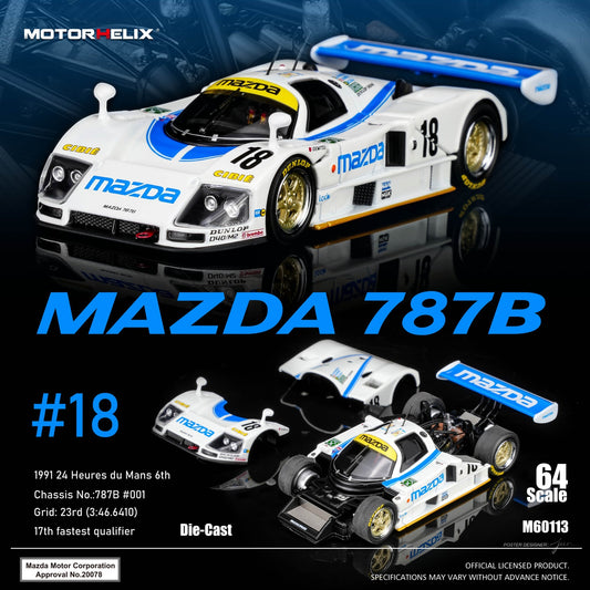 Motorhelix - Pre-Order - Mazda 787B White #18 - M60113
