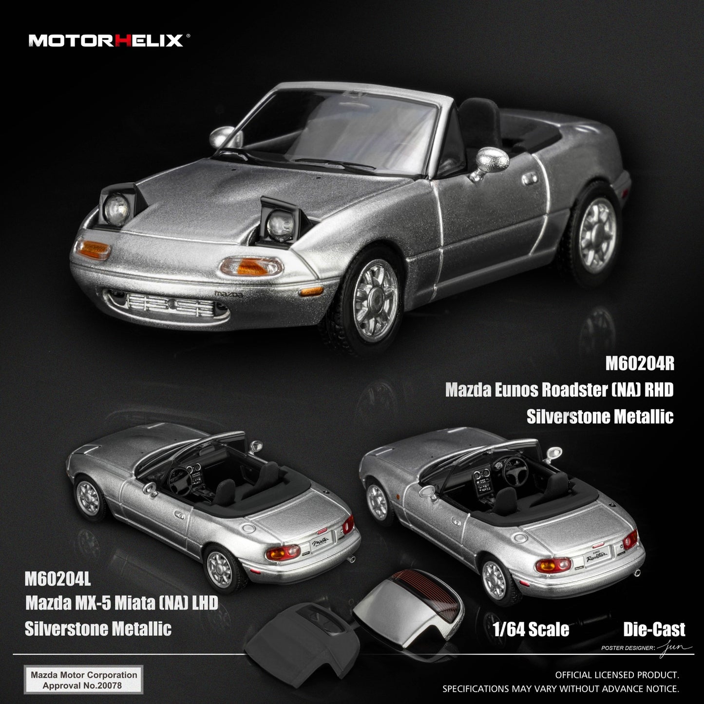 Motorhelix - Pre-Order - Mazda MX-5 Miata (NA) - LHD - M60204L