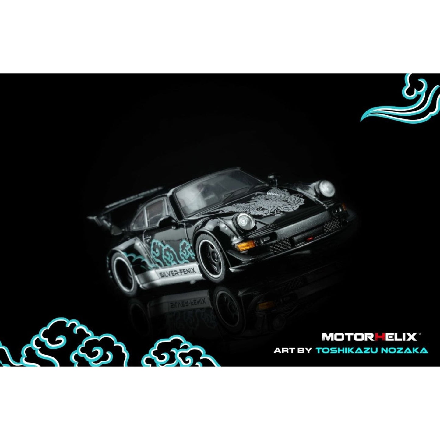 Motorhelix - Pre-Order - RWB964 Black/Silver-Fenix with Engine Display - M62102