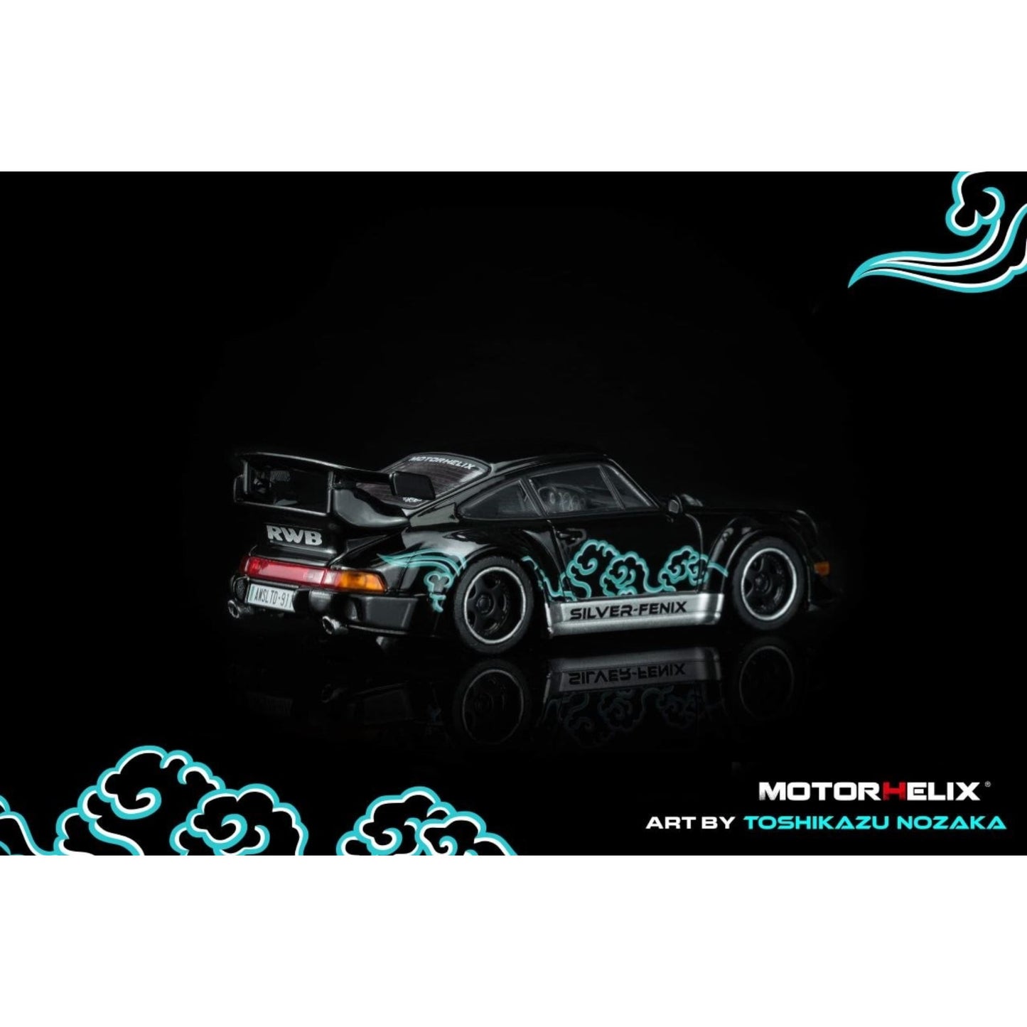 Motorhelix - Pre-Order - RWB964 Black/Silver-Fenix with Engine Display - M62102