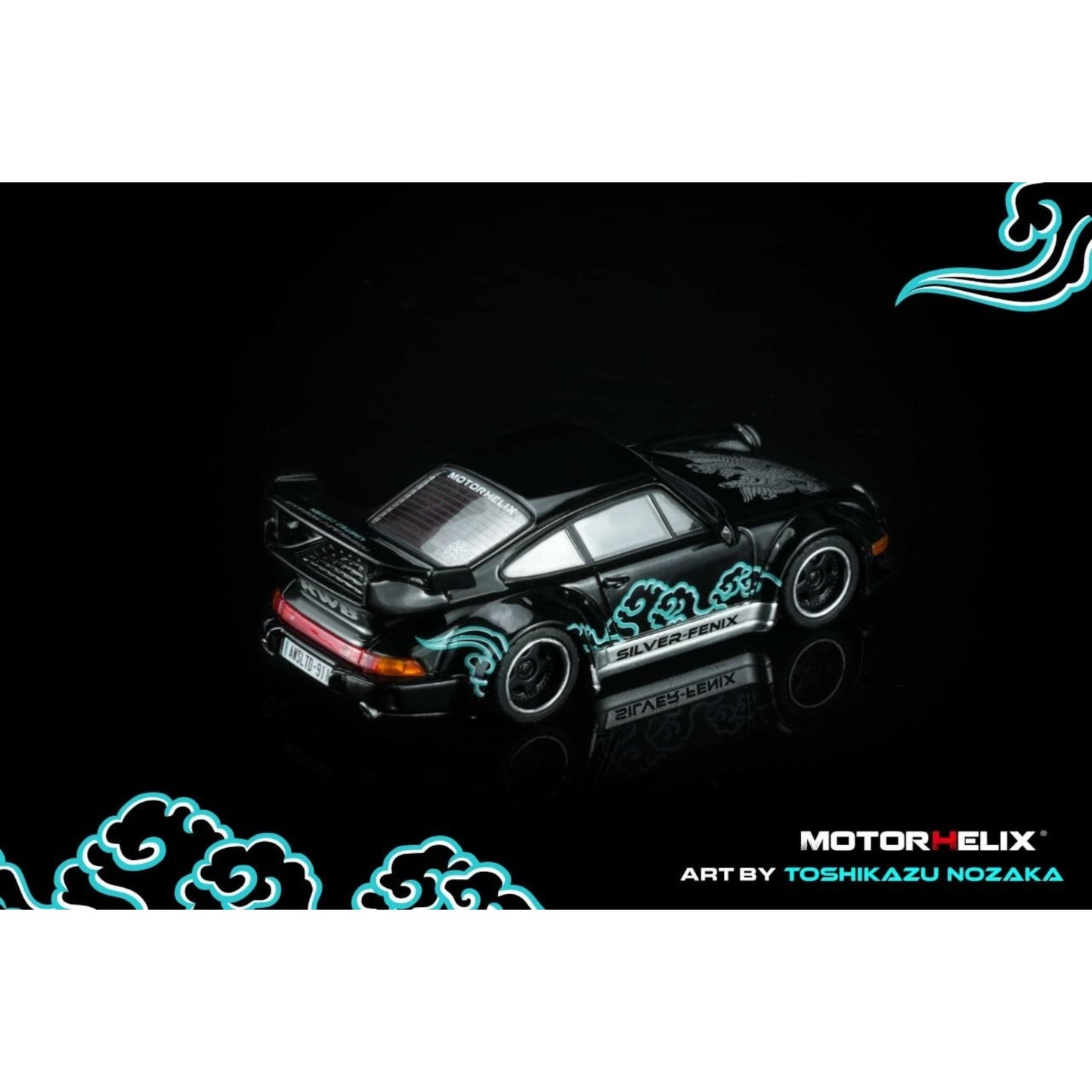 Motorhelix - Pre-Order - RWB964 Black/Silver-Fenix with Engine Display - M62102