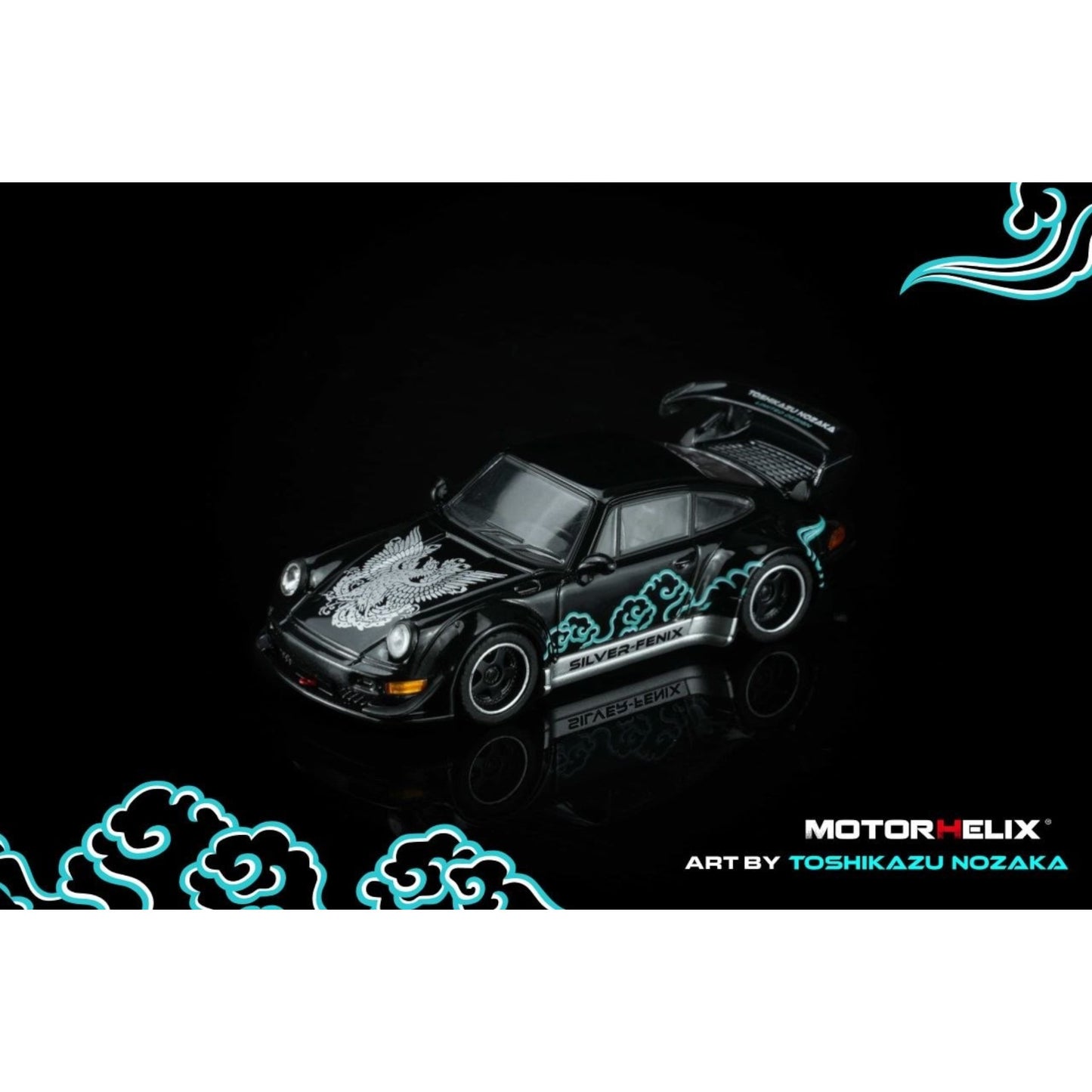 Motorhelix - Pre-Order - RWB964 Black/Silver-Fenix with Engine Display - M62102