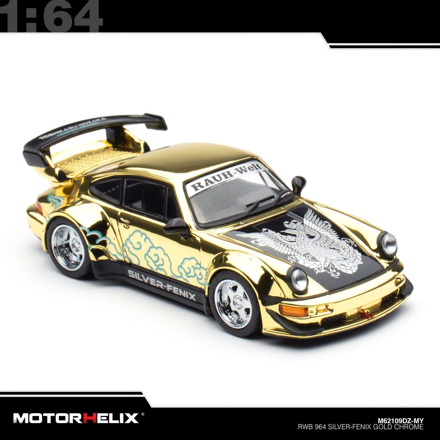 Motorhelix - Pre-Order - RWB964 Silver Phoenix Gold Chrome - TMCS 2026 Event Model - M62109DZ-MY