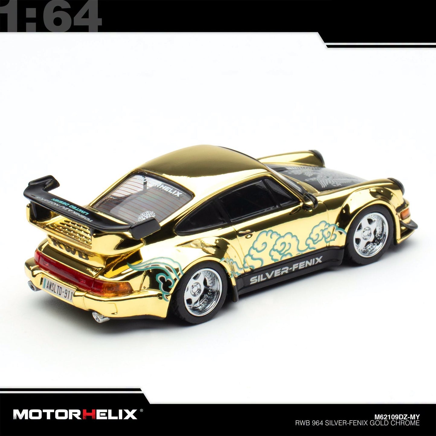 Motorhelix - Pre-Order - RWB964 Silver Phoenix Gold Chrome - TMCS 2026 Event Model - M62109DZ-MY