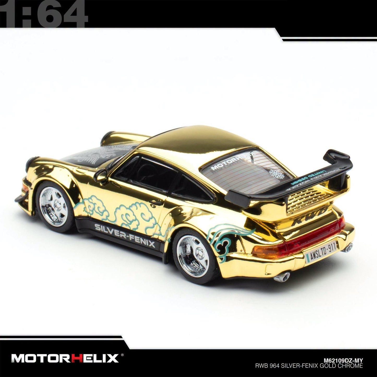 Motorhelix - Pre-Order - RWB964 Silver Phoenix Gold Chrome - TMCS 2026 Event Model - M62109DZ-MY