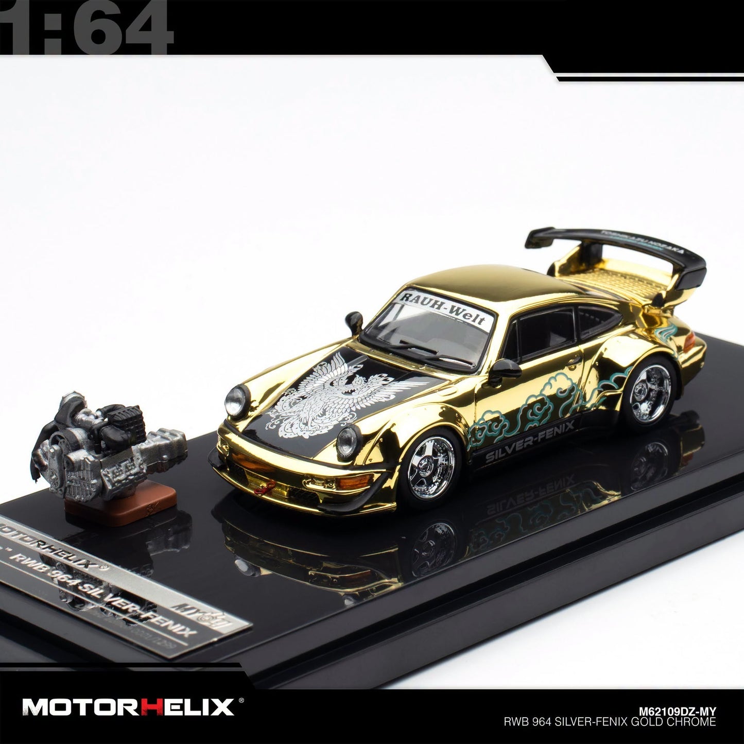 Motorhelix - Pre-Order - RWB964 Silver Phoenix Gold Chrome - TMCS 2026 Event Model - M62109DZ-MY