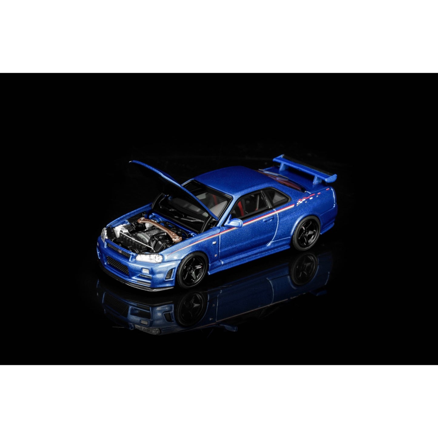 Motorhelix - Pre-Order - Nissan Skyline GT-R R34 NISMO Customized, Bayside Blue - M63486