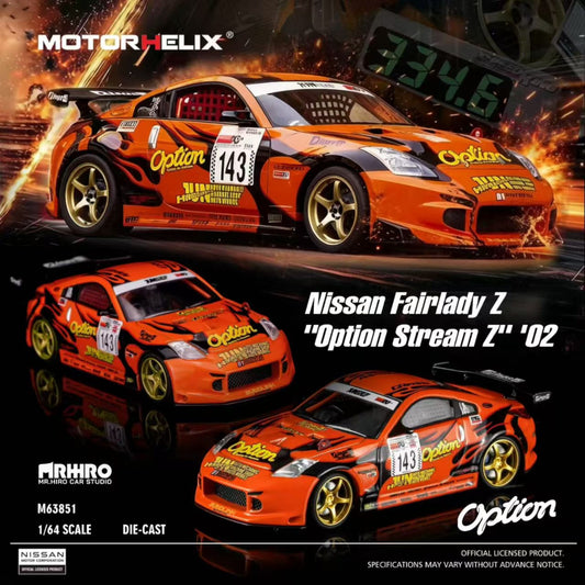 Motorhelix - Pre-Order - Nissan Fairlady Z (Z33) "Option Stream Z" 02', Orange - M63851