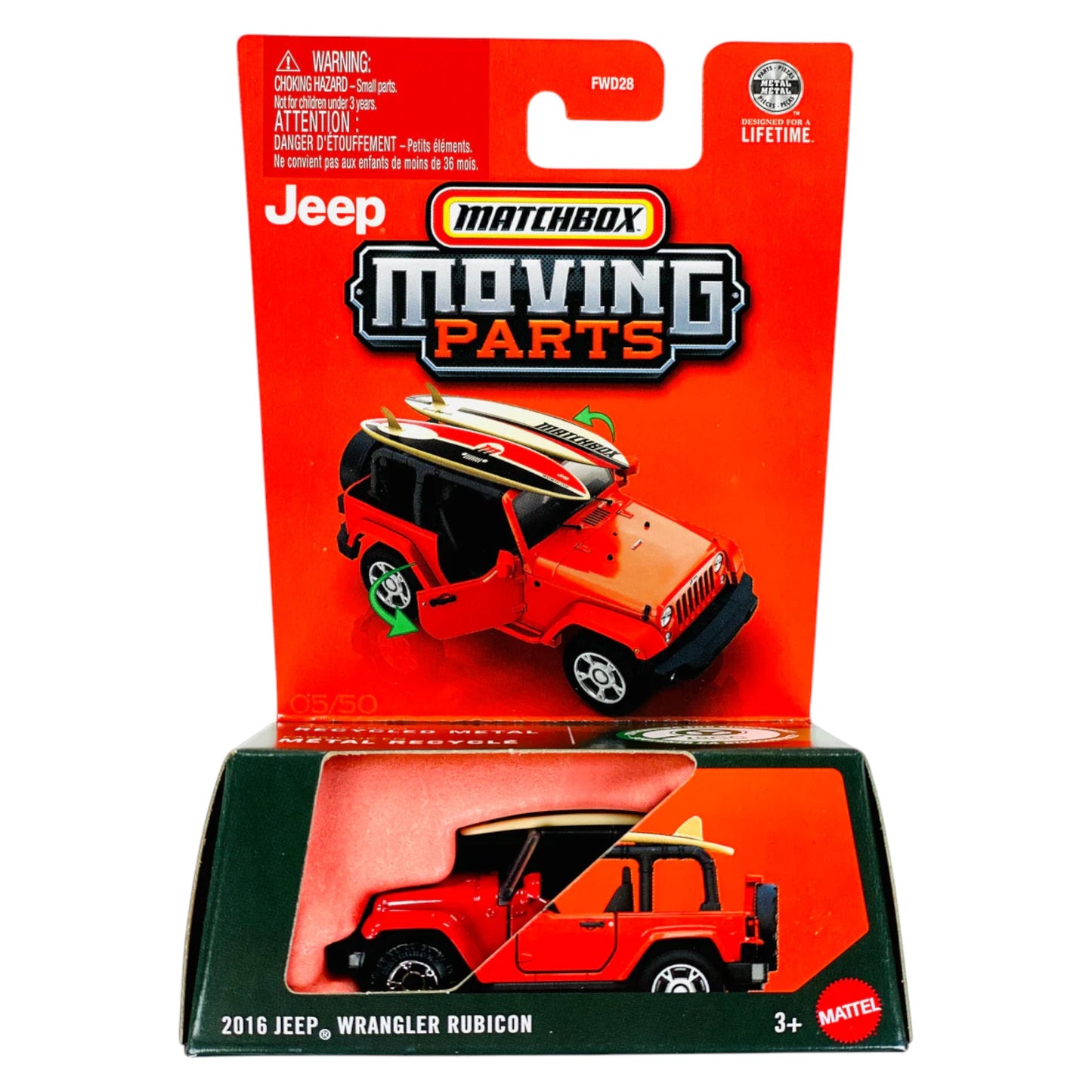 Matchbox 2026 - Moving Parts - 2016 Jeep Wrangler Rubicon - JHV51