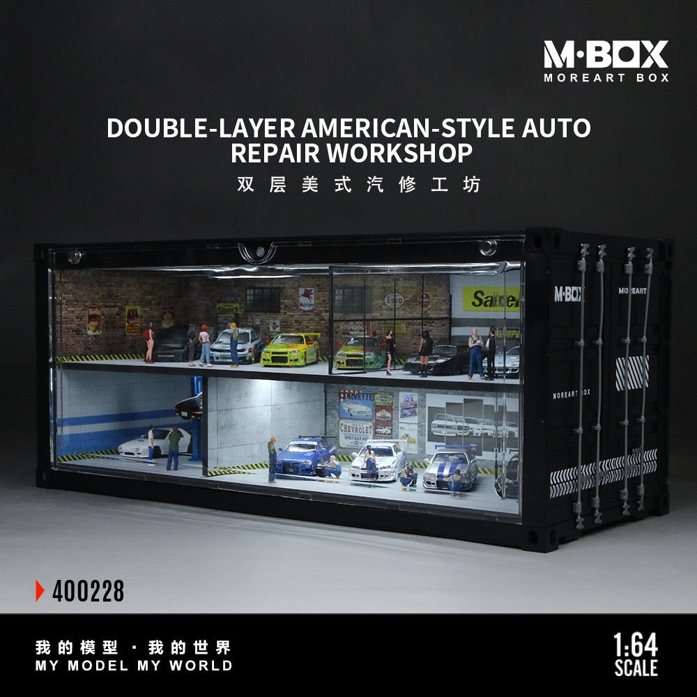 MBox - Pre-Order - Double-Layer Repair Workshop Container-Diorama mit Beleuchtung - MB400228