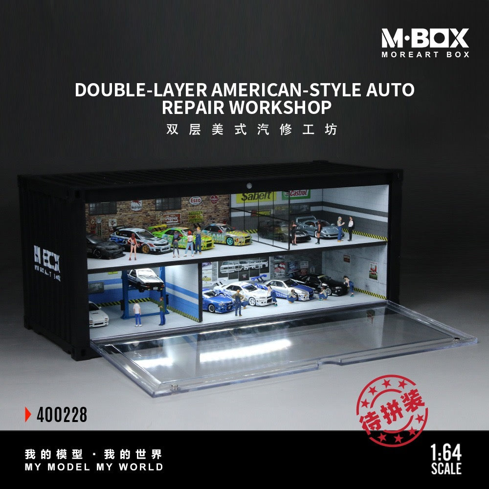 MBox - Pre-Order - Double-Layer Repair Workshop Container-Diorama mit Beleuchtung - MB400228
