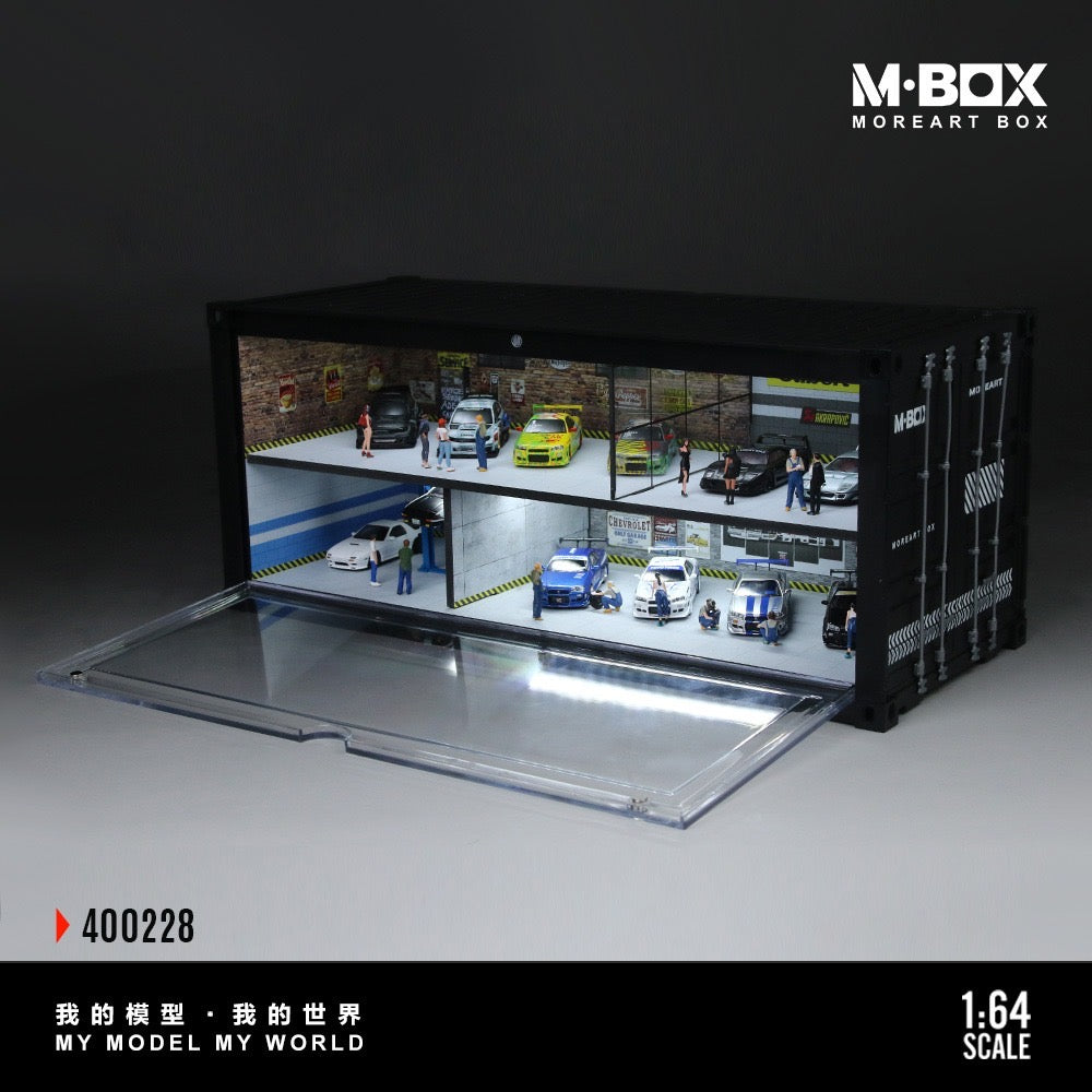 MBox - Pre-Order - Double-Layer Repair Workshop Container-Diorama mit Beleuchtung - MB400228