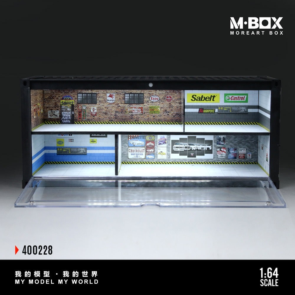 MBox - Pre-Order - Double-Layer Repair Workshop Container-Diorama mit Beleuchtung - MB400228