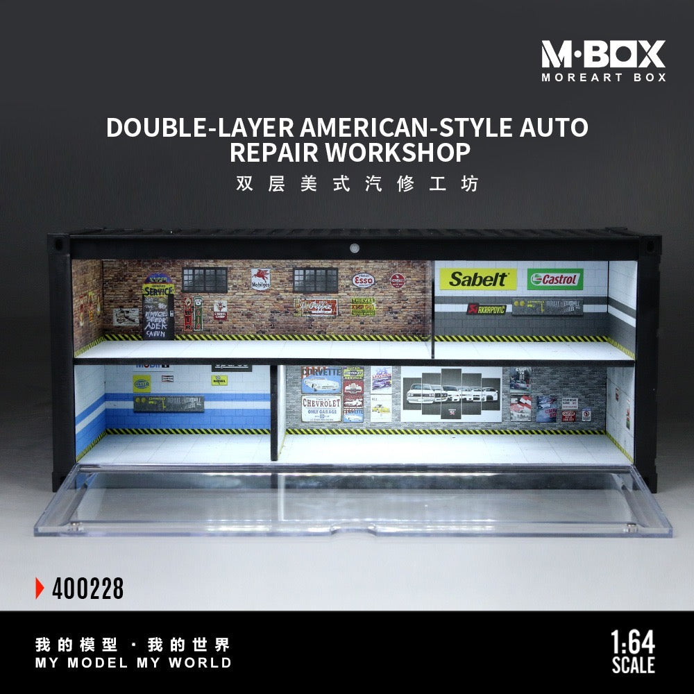 MBox - Pre-Order - Double-Layer Repair Workshop Container-Diorama mit Beleuchtung - MB400228