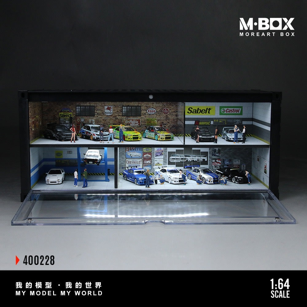 MBox - Pre-Order - Double-Layer Repair Workshop Container-Diorama mit Beleuchtung - MB400228