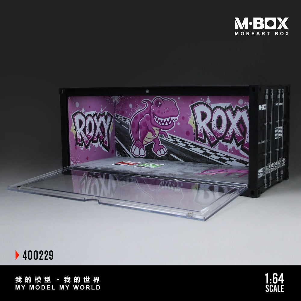 MBox - Pre-Order - Dinosaur Painted Container Scene Diorama, pink - MB400229