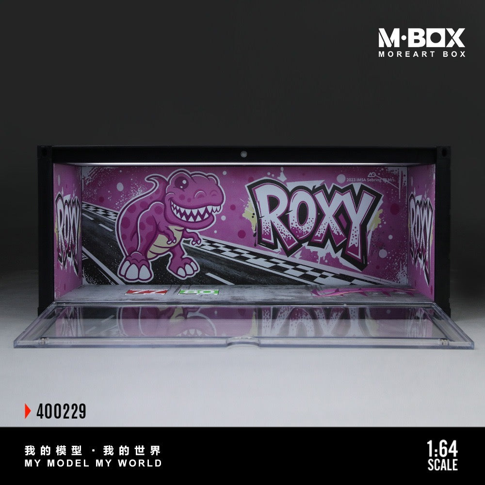 MBox - Pre-Order - Dinosaur Painted Container Scene Diorama, pink - MB400229