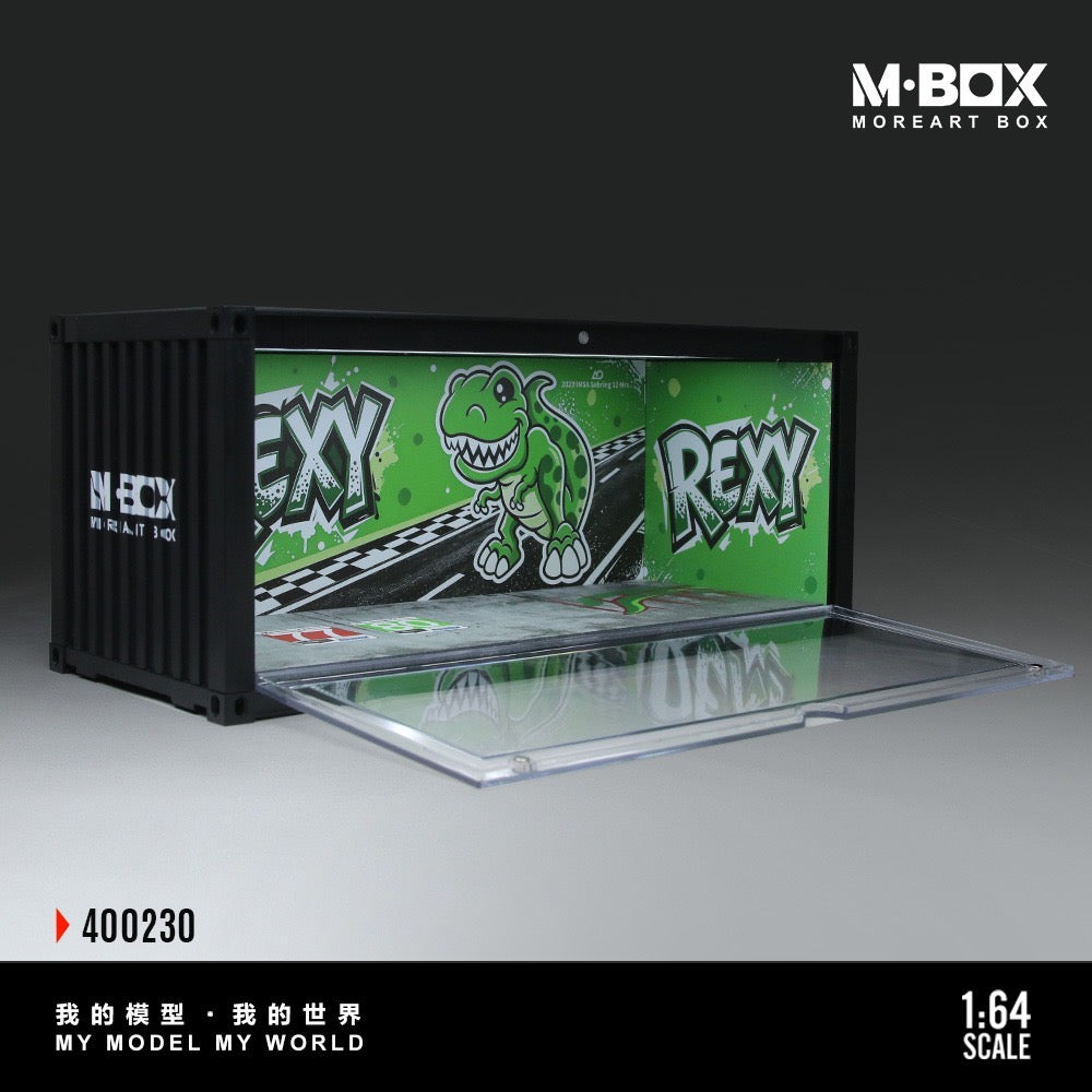 MBox - Pre-Order - Dinosaur Painted Container Scene Diorama, green - MB400230