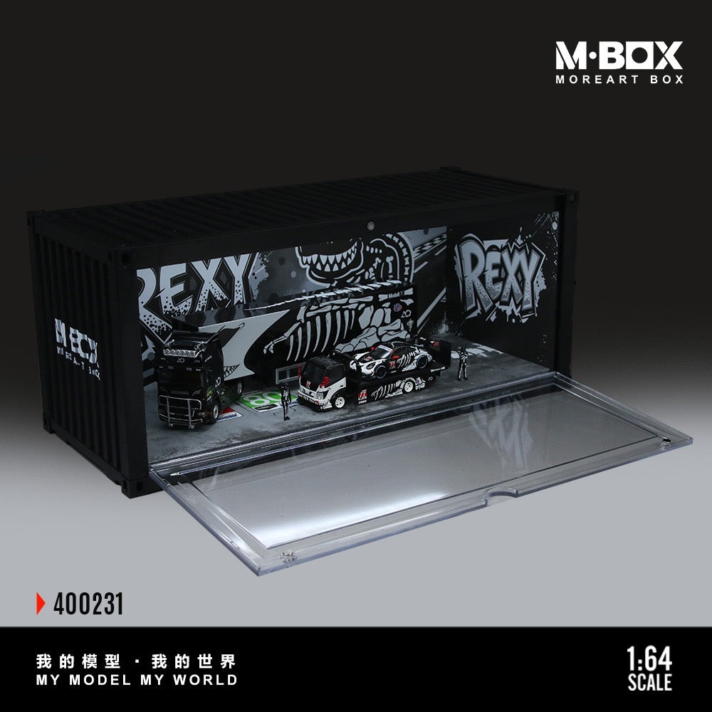 MBox - Pre-Order - Dinosaur Painted Container Scene Diorama, black - MB400231