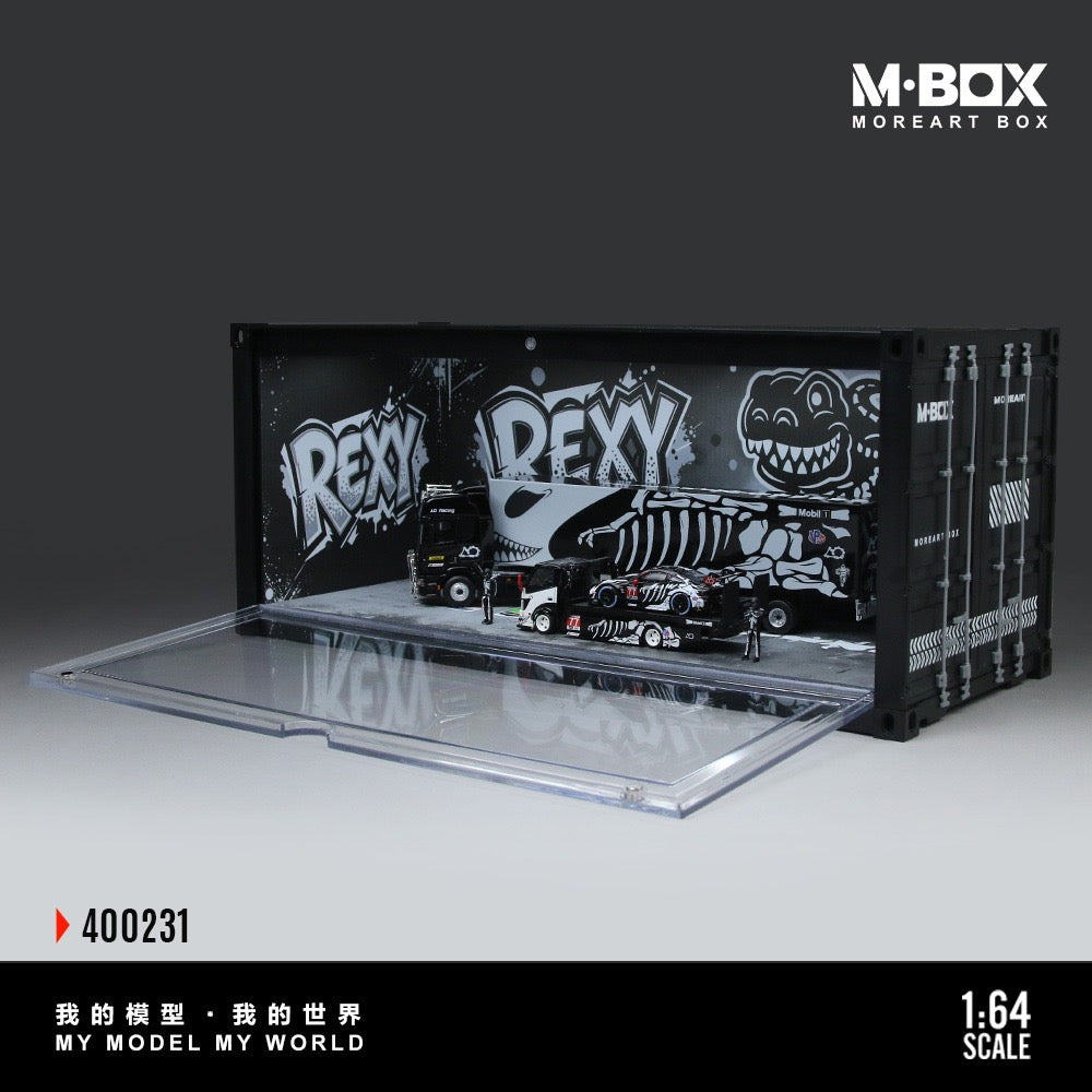 MBox - Pre-Order - Dinosaur Painted Container Scene Diorama, black - MB400231
