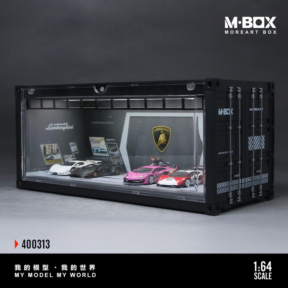 MBox - Pre-Order - Lamborghini Container Model Storage Diorama mit Beleuchtung - MB400313