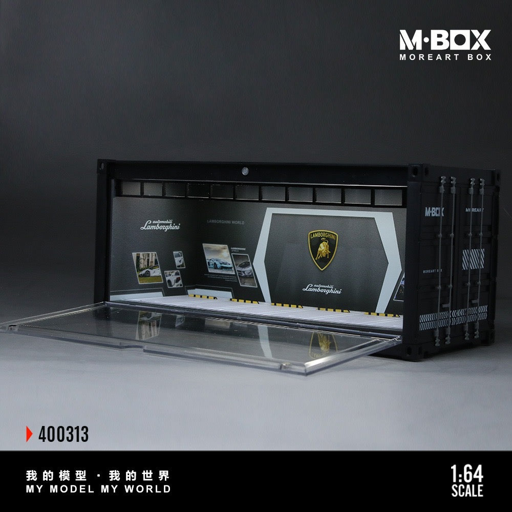 MBox - Pre-Order - Lamborghini Container Model Storage Diorama mit Beleuchtung - MB400313