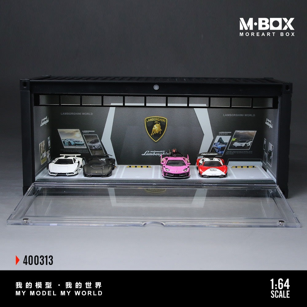 MBox - Pre-Order - Lamborghini Container Model Storage Diorama mit Beleuchtung - MB400313