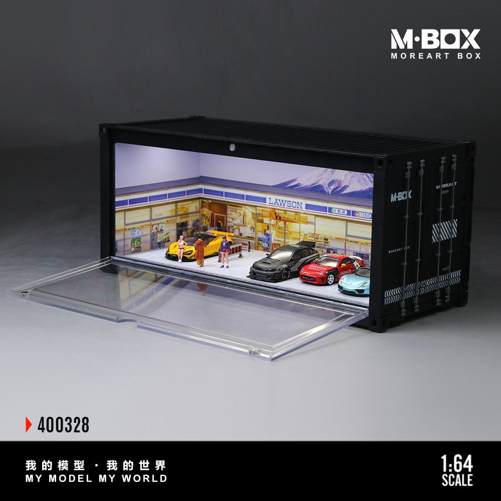Pre-Order bis 09.06.2026 - MBox - Container Model Storage Diorama - Lawson Shop - mit Beleuchtung - MB400328