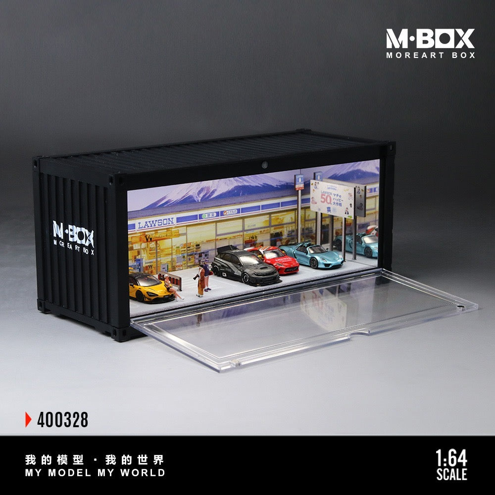 Pre-Order bis 09.06.2026 - MBox - Container Model Storage Diorama - Lawson Shop - mit Beleuchtung - MB400328